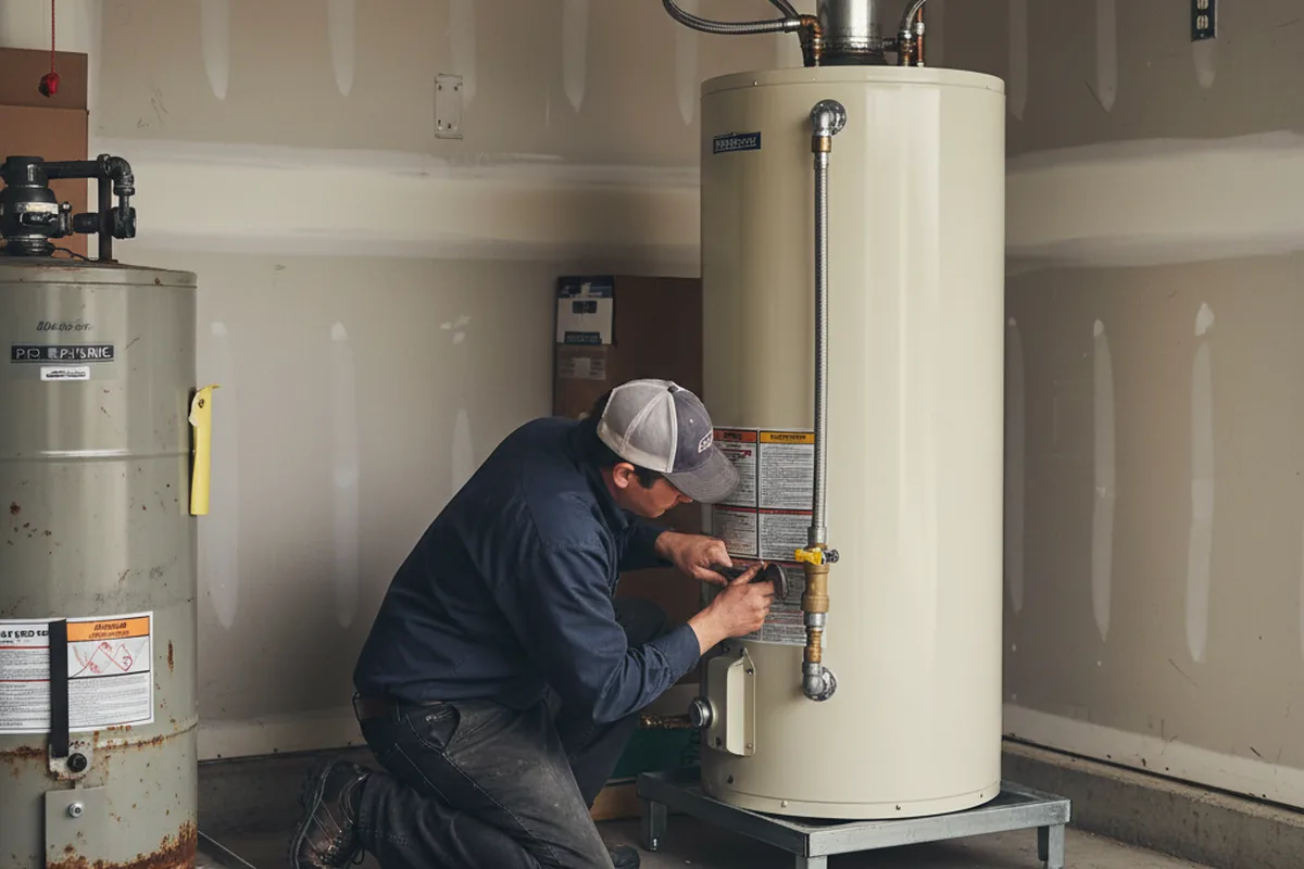 Water heater and shutoff valve replacement in Grandville